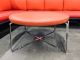 Bernhardt Round Bench (Orange/Chrome)