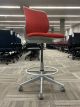 Steelcase Cobi Armless Stool (Red/Silver)
