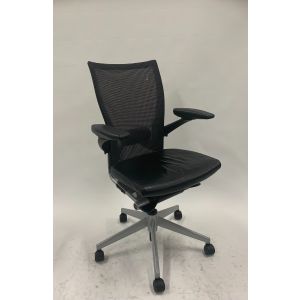 Haworth X99 Task Chair (Black Mesh/Black Leatherette)