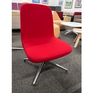 Red Swivel Chairs by Paoli