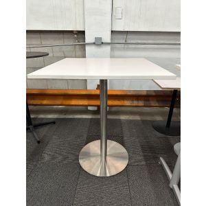 Squared White Laminate Bar Height Café Table - 36" x 36"