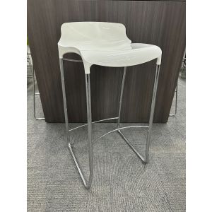 OFS White Bar Height Stool