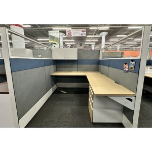 Haworth Compose Cubicle (Maple - 6' D x 6' W x 66" H)