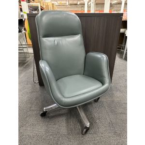 Sunar Hauserman Conference Chair (Blue Leatherette)