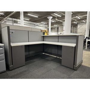ReNewed Herman Miller AO2 Cubicle with Reception Top (6'W x 6'D x 47/39"H)