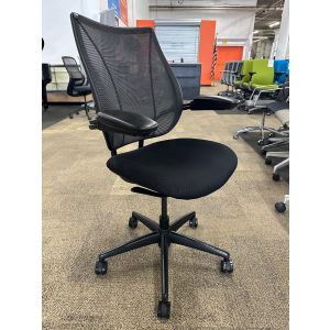 Renewed Humanscale Liberty Task Chair (Black/Black)
