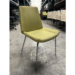Keilhauer Cahoots Armless Side Chair (Green/Chrome)