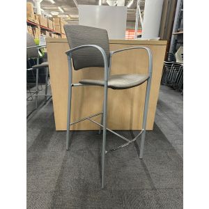Haworth Improv Bar Height Stools (Brown/Silver)