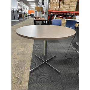 36" Round Brown Laminate Cafe Table
