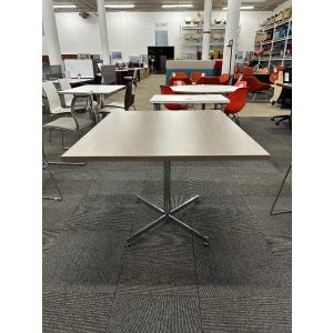 36" Squared Brown Laminate Cafe Table