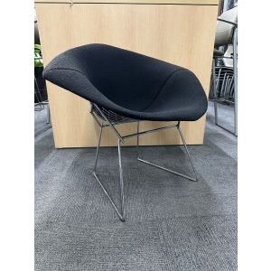 Knoll Bertoia Diamond Lounge Chair, Full Cover (Onyx)