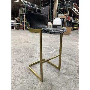 CB2 Mid-Century Modern Rake Brass Counter Stool