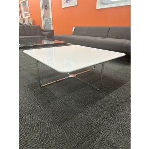 Bernhardt Accent Cocktail Table (White/Chrome)