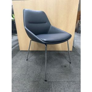 Davis Sachet Guest Chair (Blue/Chrome)