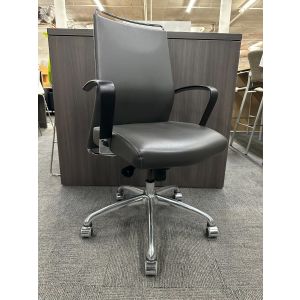 Krug Dorso S-Line Mid-Back Conference Chair (Grey/Chrome)
