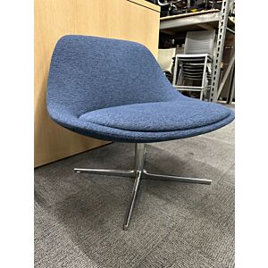 Bernhardt Chiara Lounge Chair (Blue/Chrome)