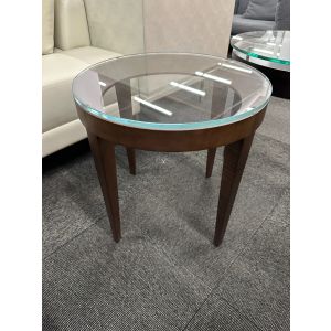 Mark Goetz for Bernhardt Design Cirque Glass Round Side Table