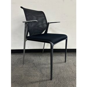 Pre-owned Vitra MedaSlim Chairs with Armrest by Alberto Meda (Black)
