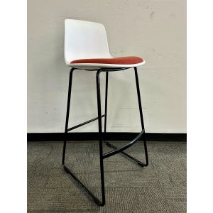 Steelcase Enea Lottus Café Sled Barstool (Red/Black)
