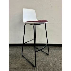 Steelcase Enea Lottus Café Sled Barstool (Purple/Black)