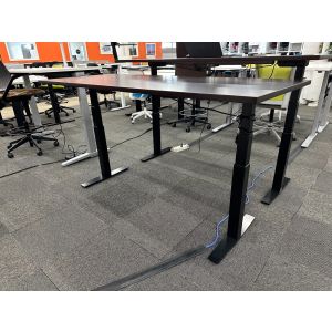 6' Espresso Height Adjustable Desk