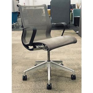 Herman Miller Setu Conference Chair (Beige/Silver)