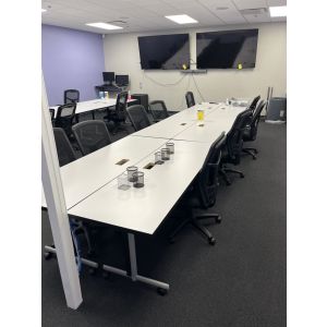 White Surface Training Tables